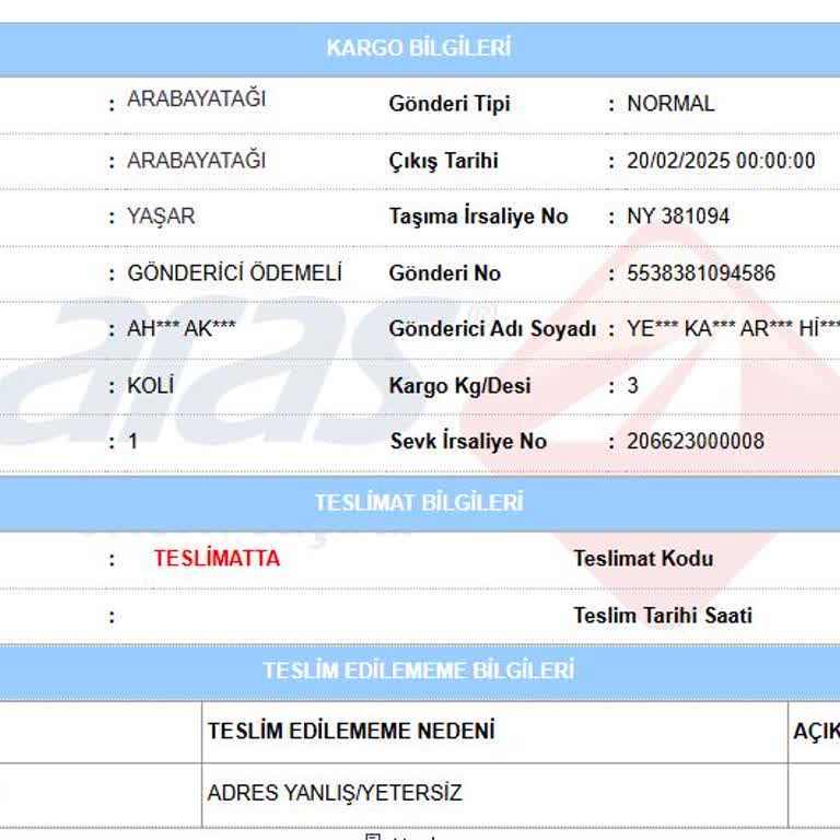 Aras Kargo'nun Teslimat Sorunu Ve Müşteri Mağduriyeti