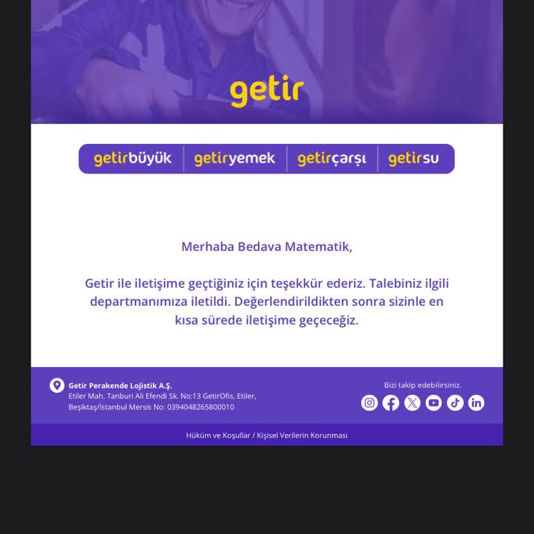 Getir Çarşı Başvuru Sürecinde İletişim Sorunu