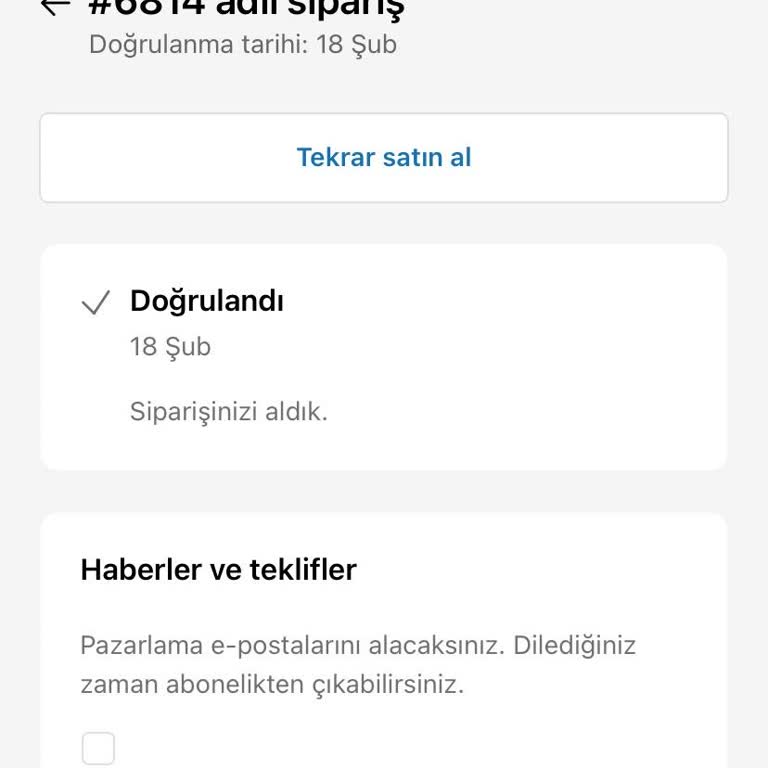 Sipariş Verildi Ama Kargoya Verilmedi
