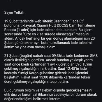 İade Sürecinde Yanlış İşlemler Ve Ücret Çekimleri