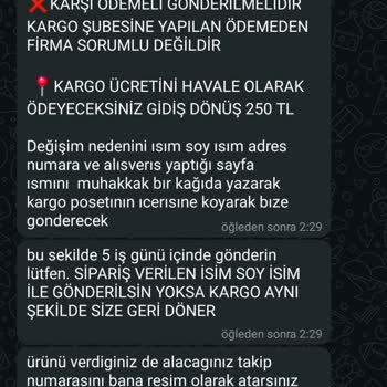 Yanıltıcı Beden Ve Yüksek Kargo Ücreti Sorunu