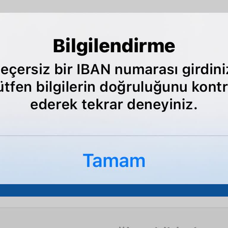 Ödeme Hesabı Sorunu: IBAN Kabul Edilmiyor