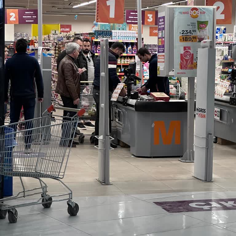 Migros'ta Kasa Kuyruğu Çilesi