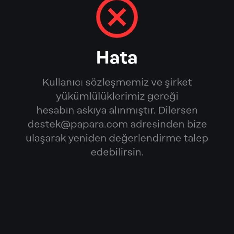 Papara Hesap Doğrulama Sorunu: Veli Bilgileri Girişi Başarısız!