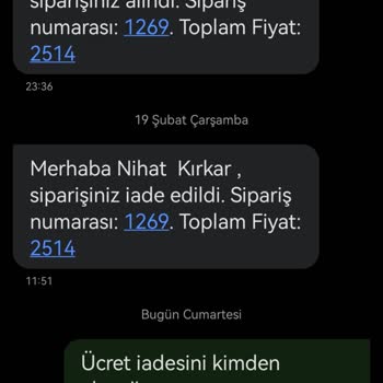 Siparişim İade Edildi, Param İade Edilmedi