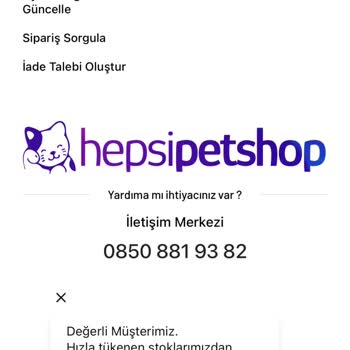 Kedi Maması Siparişim Gönderilmedi