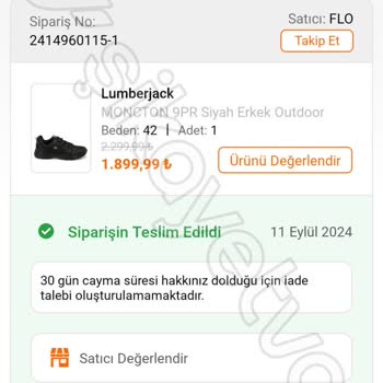 Lumberjack Ayakkabının Kalitesizliği Ve Garanti Sorunu