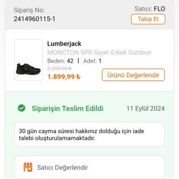 Lumberjack Ayakkabının Kalitesizliği Ve Garanti Sorunu