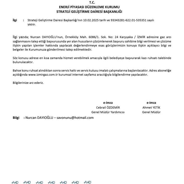 İzmir Gaz'dan Hizmet Alamama Sorunu