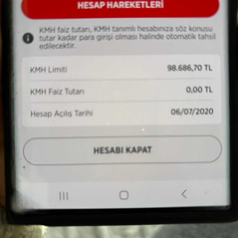 Ziraat Bankası KMH Limitimi Kaldırmıyor