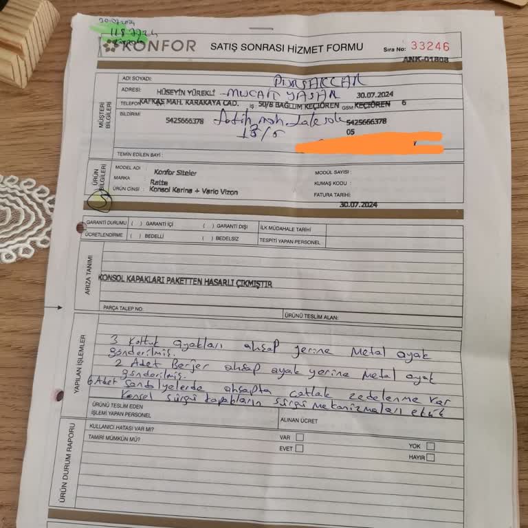 Konfor Mobilya: 6 Aylık Bekleyiş Ve Hatalı Ürünler