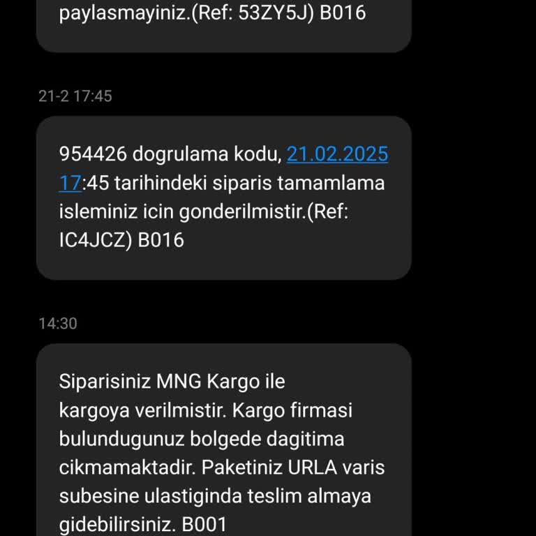 MNG Kargo'nun Teslimat Bölgesi Sorunu