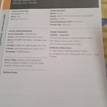 Arızalı Klima Ve Yanıltıcı Servis Hizmeti