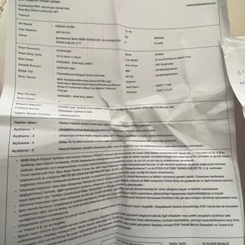 Servis İletişim Sorunu Ve Yanlış Kullanıcı Hatası İddiası