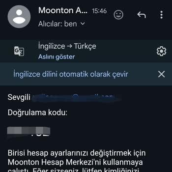 Bilinmeyen Site Üzerinden Gelen Onay Kodu