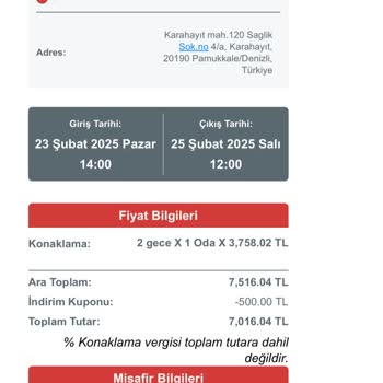 Rezervasyon İptali Ve Erteleme Talebine Yanıt Yok