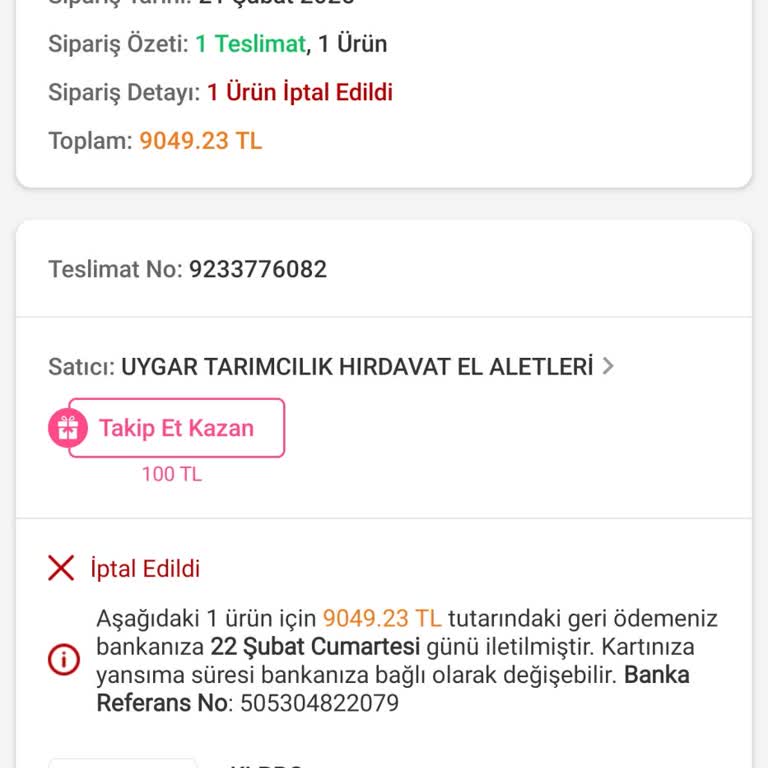 Sipariş İptali Ve Yetersiz Müşteri Hizmeti
