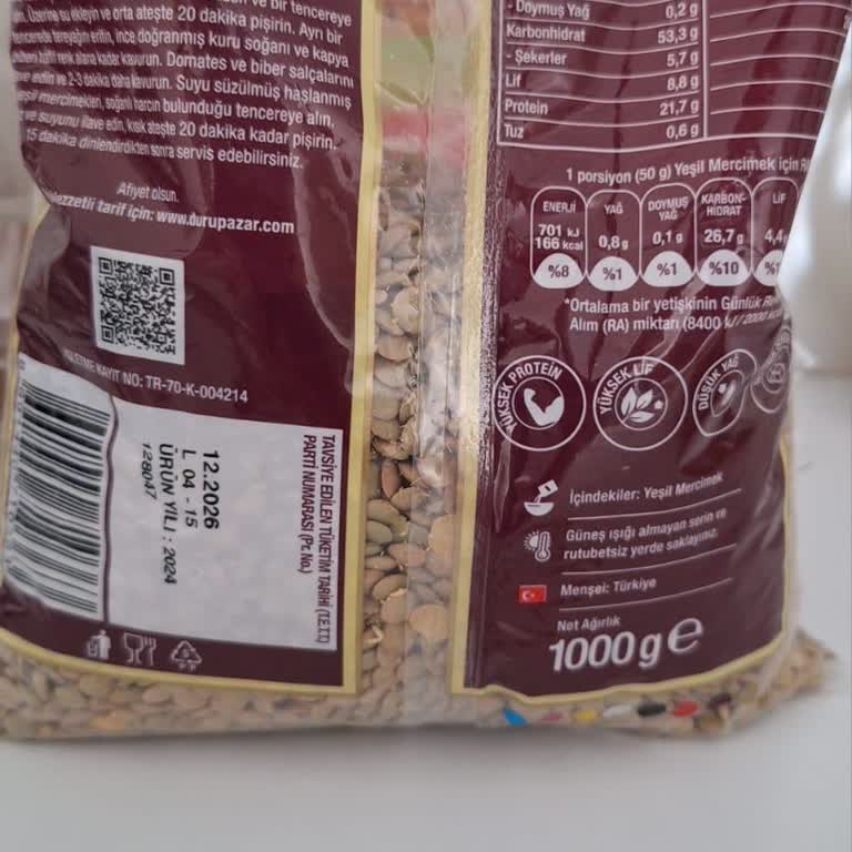 Duru Yeşil Mercimek İçinden Böcek Çıktı