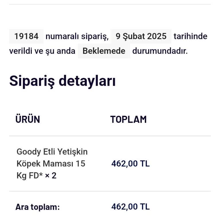 Hepsipetshop'tan Sipariş Verdiğim Köpek Mamaları Gönderilmedi Ve Siteye Erişim Sağlanamıyor