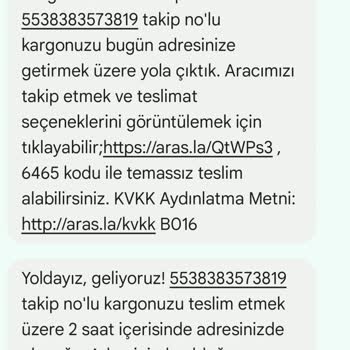 Aras Kargo Teslimat Sorunu Ve İletişimsizlik