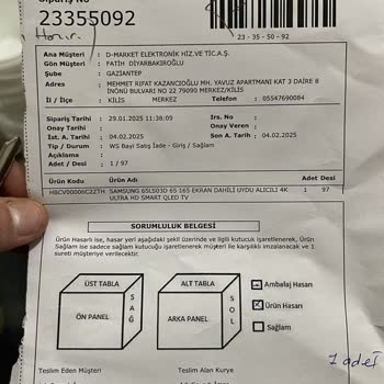 Samsung TV İade Sürecinde Yaşanan Sorunlar