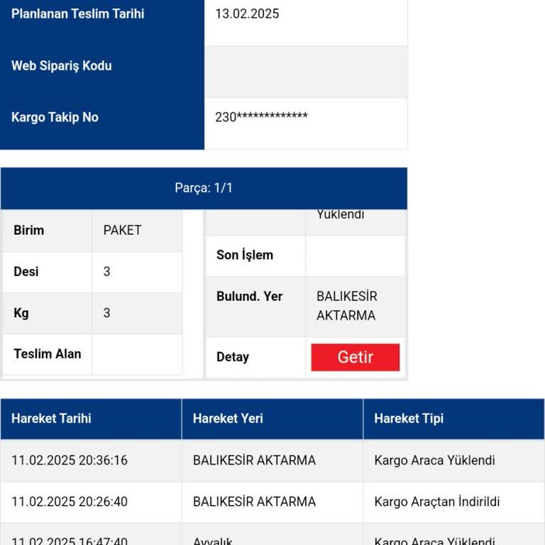 Kaybolan Kargo Ve Sorumsuz Hizmet