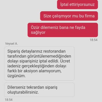 Sipariş İptali Ve Müşteri Hizmetleri Sorunu