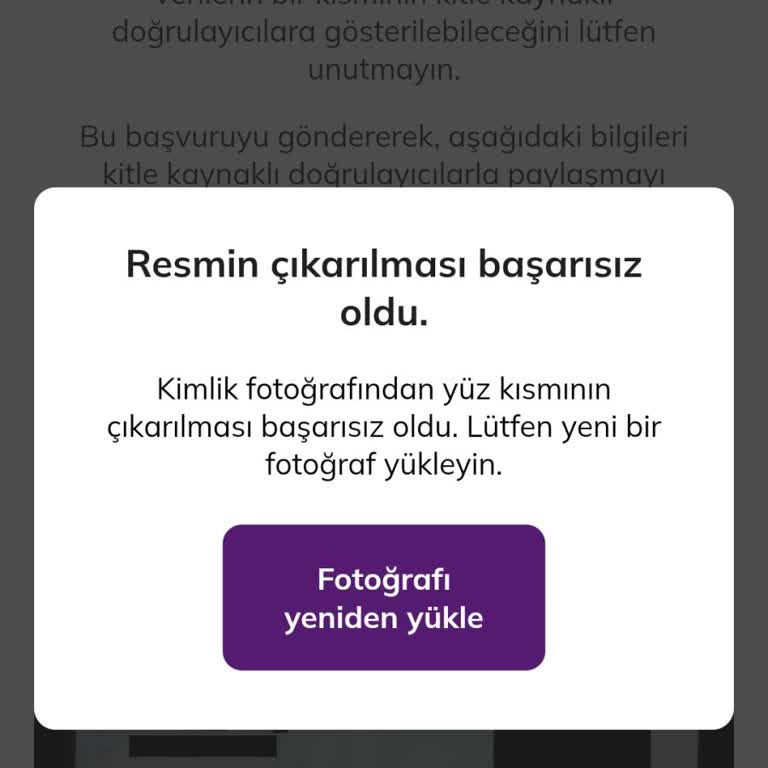 Uygulamada KYC Ve Fotoğraf Çıkartma Sorunu