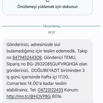 Teslim Edilmeyen Kargo Ve Yanıltıcı Bilgilendirme