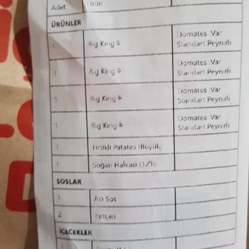 Burger King Eksik Ürün Ve Geç Teslimat Sorunu!