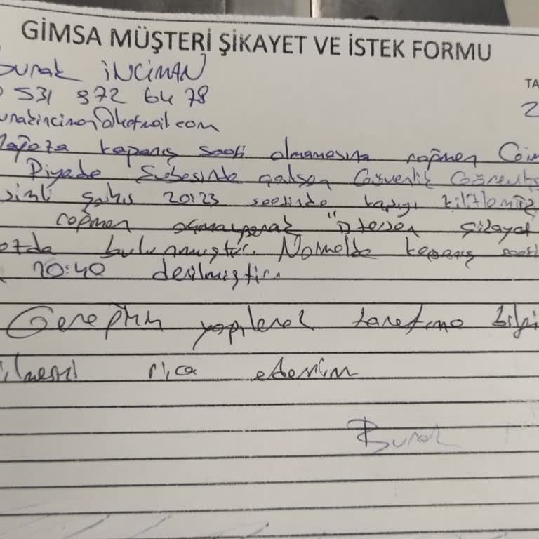 Gimsa Market'te Kapanış Krizi: Müşteri Umursamazlığı