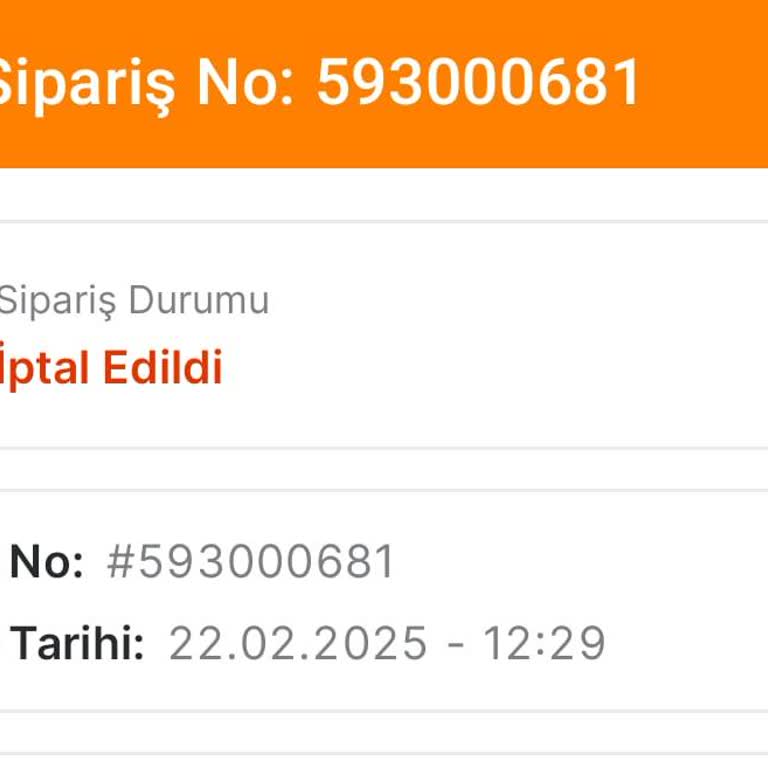 Sipariş İptali Ve Müşteri Bilgilendirme Eksikliği