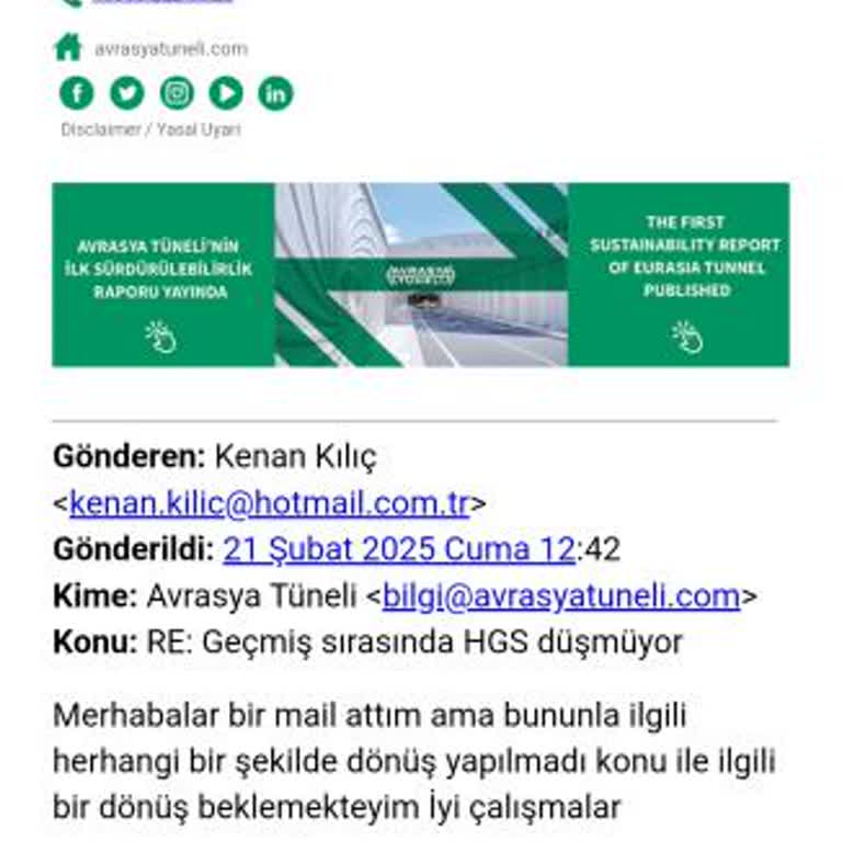 Avrasya Tüneli Geçiş Sorunu Ve HGS Problemi