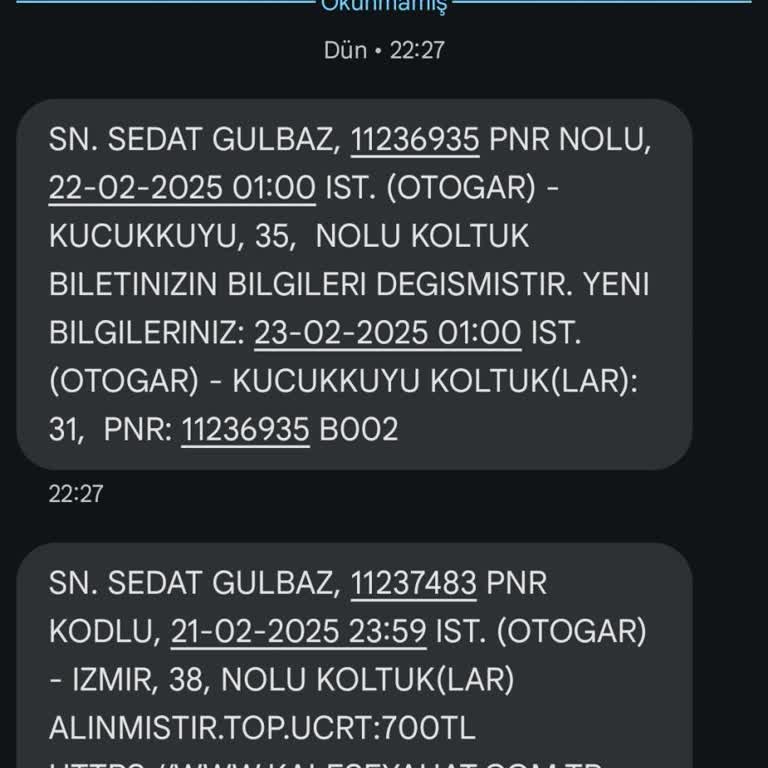 Kale Seyahat'te Bilet İadesi Mağduriyeti