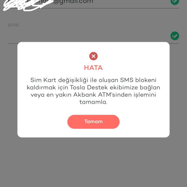 Tosla'da Canlı Destek Ve Bloke Sorunları