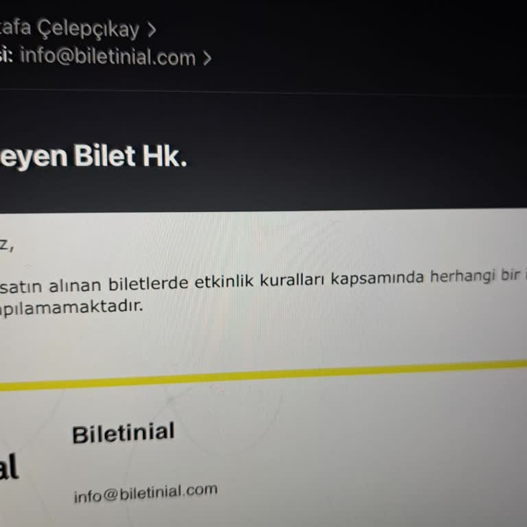 Bilet İadesi Mağduriyeti