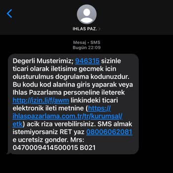 Rızam Dışında Gönderilen Onay Mesajı Ve Kişisel Veri İhlali