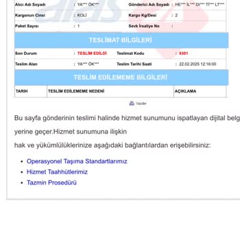 Eksik Gönderim Ve İletişim Problemi