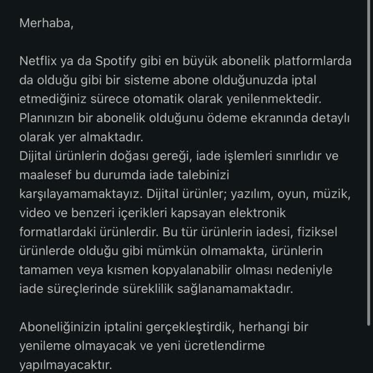 Habersiz Yenilenen Abonelik Ve İade Sorunu