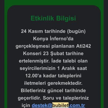 ATİ242 Konserinin Ertelenmesi: Planlarımı Altüst Eden Belirsizlik