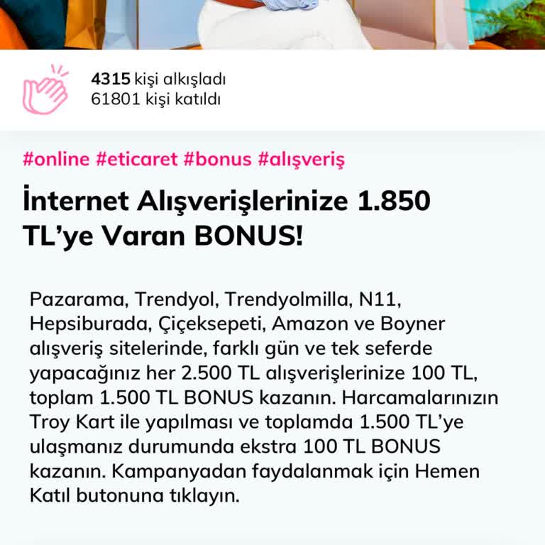 Denizbank'ın Bonus Vaadini Yerine Getirmemesi