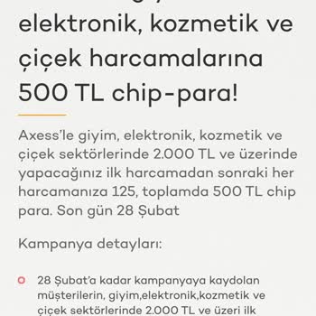 Akbank Axess Kampanyasında Chip Para Sorunu!