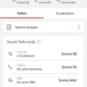 Vodafone'da Sınırsız Paket Sorunu