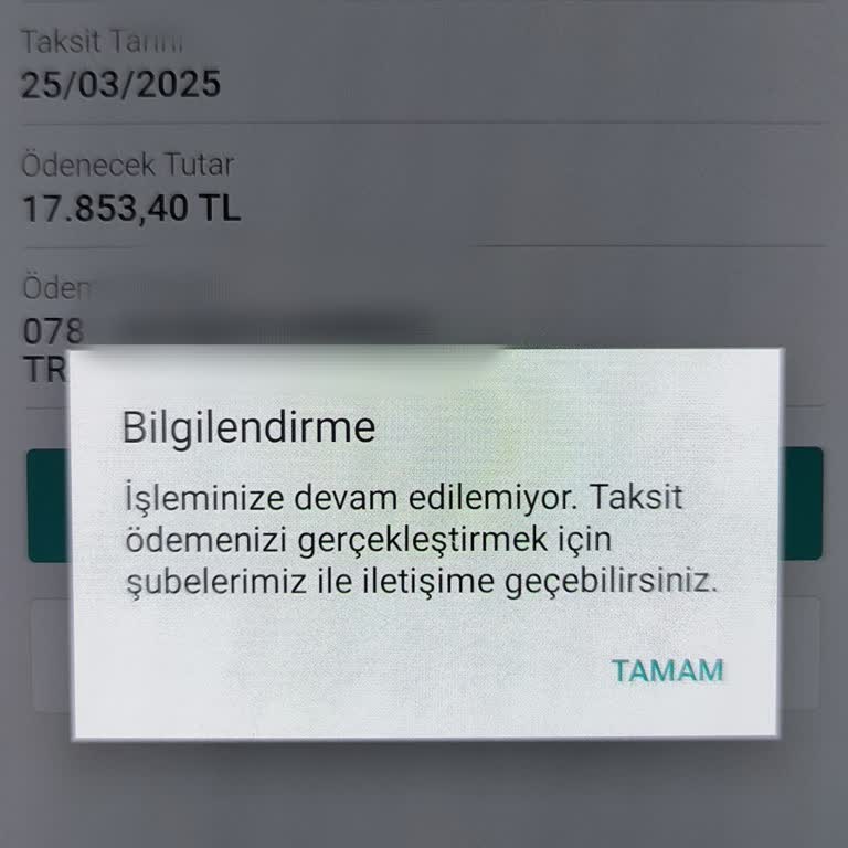 Garanti Bankası'nda Erken Kredi Ödeme Engeli