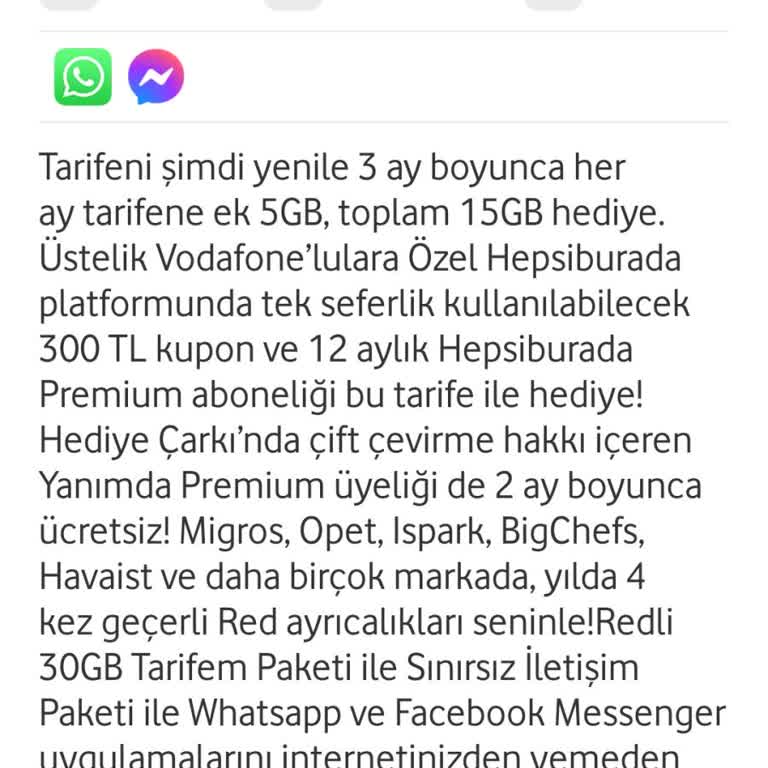 Vodafone Tarife Değişikliği Ve Fiyat Artışı Şikayeti