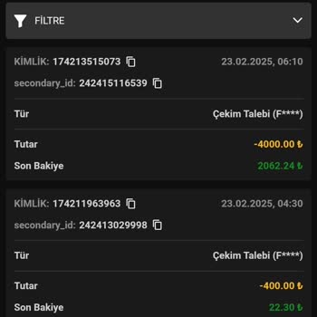 Hatalı İşlemlerle Silinen Kazançlar