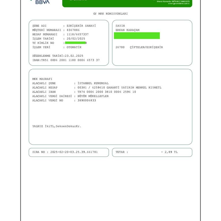 Hesap Kesintileri Hakkında Açıklanamayan Durum