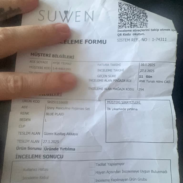 Suwen'den Yetersiz Müşteri Hizmeti Ve Çözüm Eksikliği