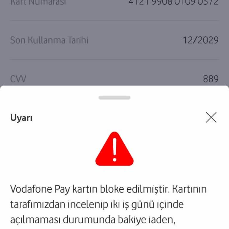 Vodafone Pay'de Bloke Edilen Para Ve Geciken İade Süreci