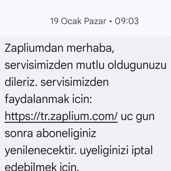 Zaplium Mobil Abonelik Sorunu ve Fatura Şikayeti